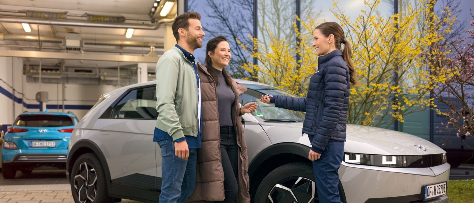 Accueil et remise des clés dans le réseau Hyundai